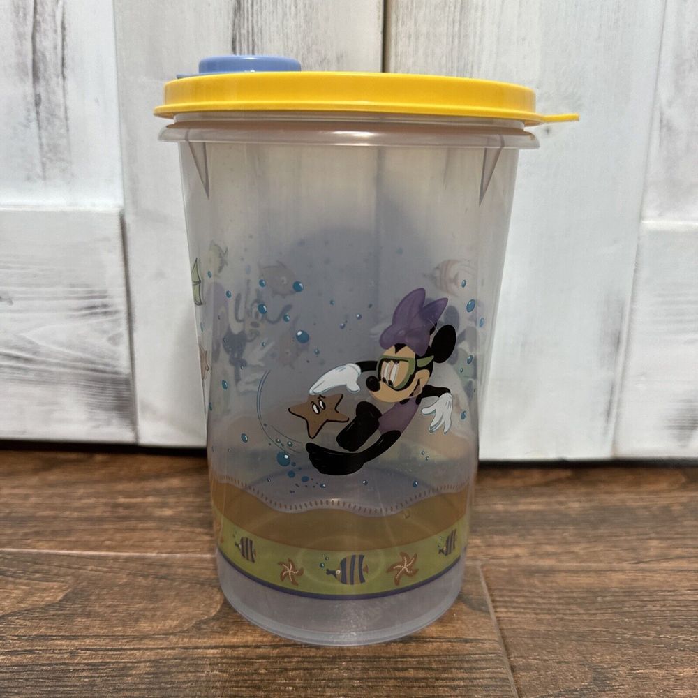 Disney Mickey Tupperware Classic Beverage Drink Liquid Server‎ #321 Lid #563